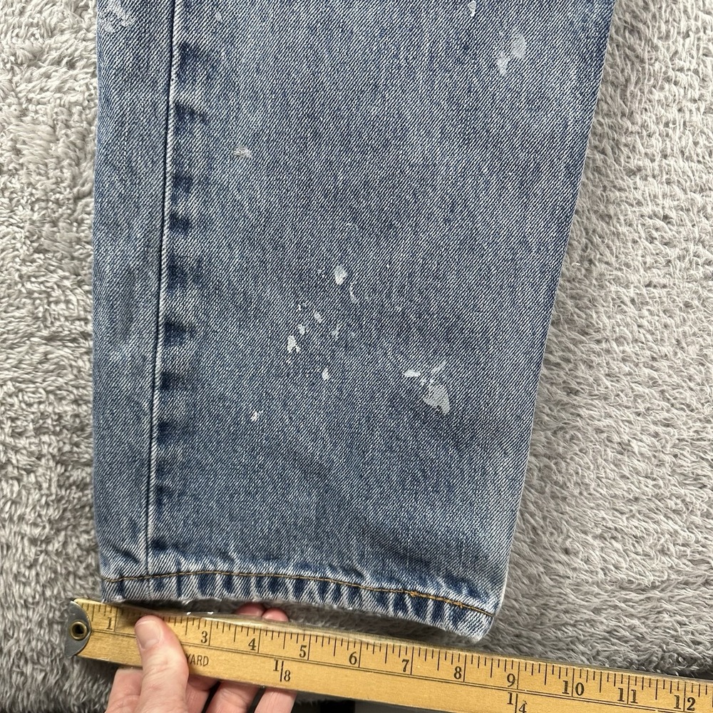 Levi's 505 Jeans Mens 36x34 Blue Paint Stain Artist‎ Art Distress Painter - Picture 5 of 12